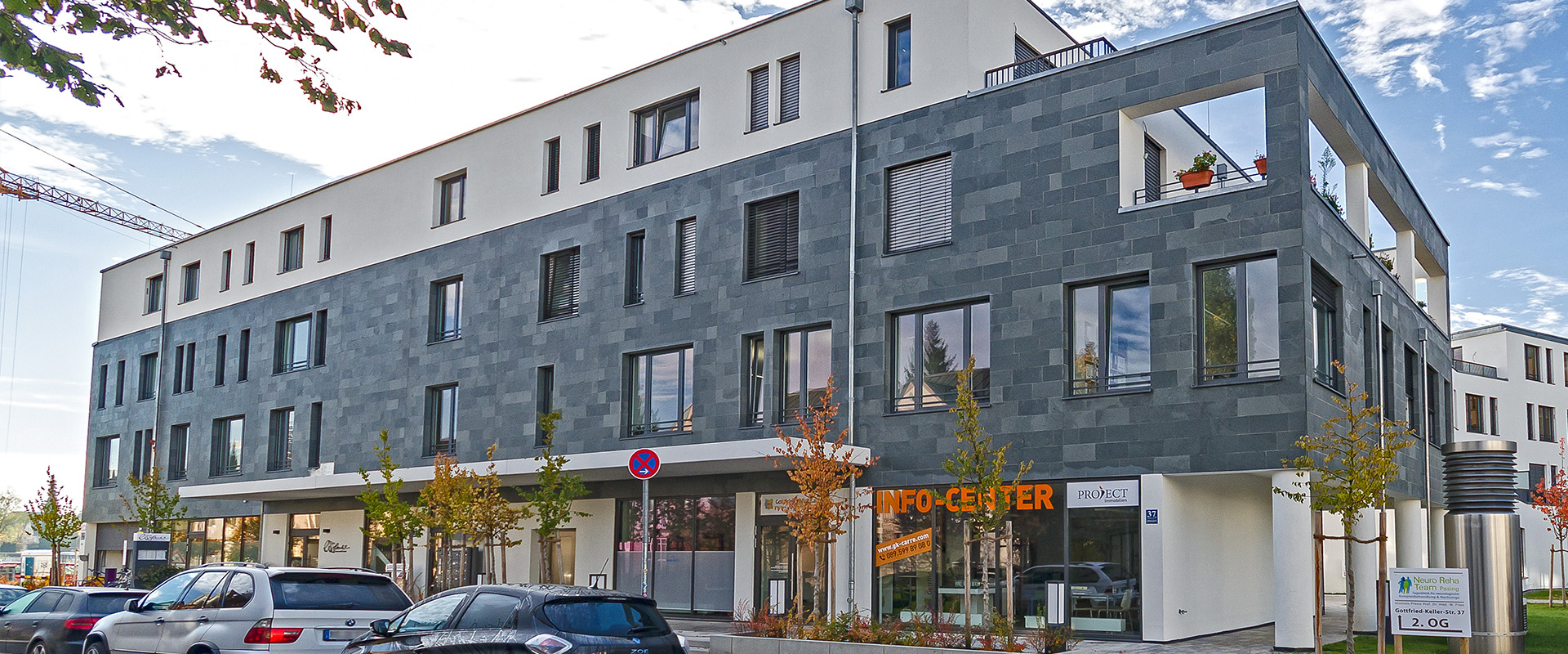 Ambiance Pasing. Wohn- und Gewerbekomplex in München Pasing-Obermenzing