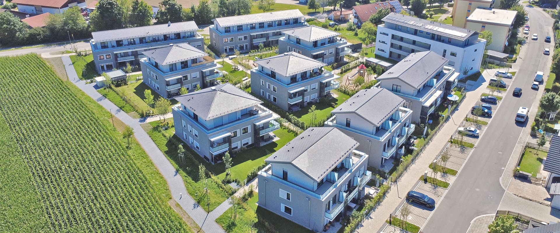 Apfelwiese. Wohnanlage Putzbrunn bei München
